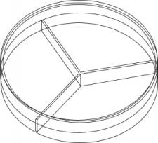 Petri dish Ø 90 mm AP 3 - compartment
