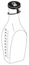 Male urinal with cover - blue