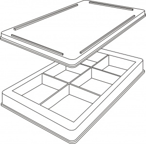 Microtitration plate 6sectors - culture
