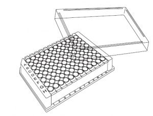 Microtitration plate - divided of P type - single strip