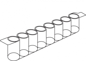 Divided inlays of P type - single strip