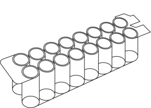 Divided inlays of P type - double strip