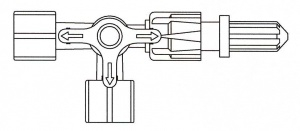 Three-way tap-blue NO PVC